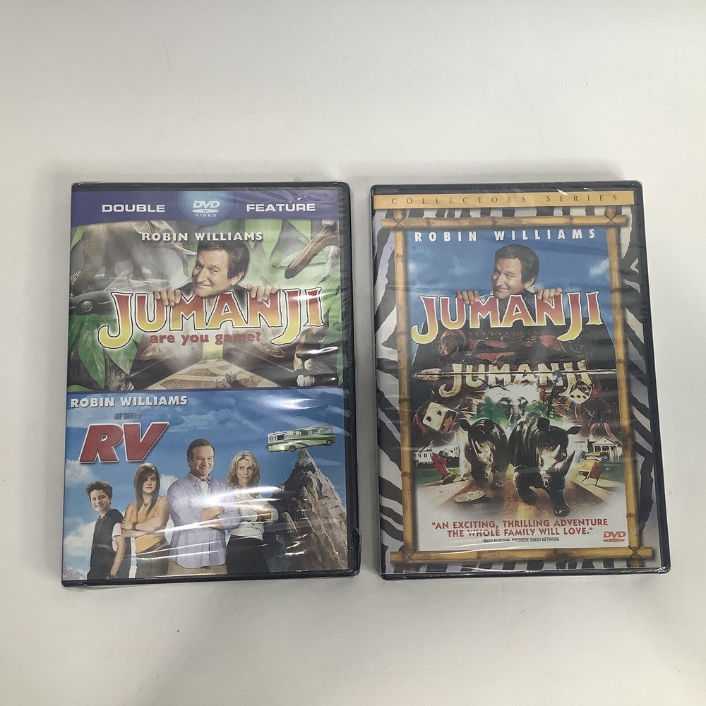 2 Jumanji DVD Double Robin Williams RV Are You Game and Jumanji New Sealed